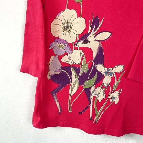 Tea Collection Rosemarkie Graphic Dress Pink Deer 4 - Picture 3 of 8